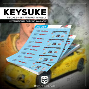 IND004 - Rx-7 Initial D Keisuke - Decal 1/64