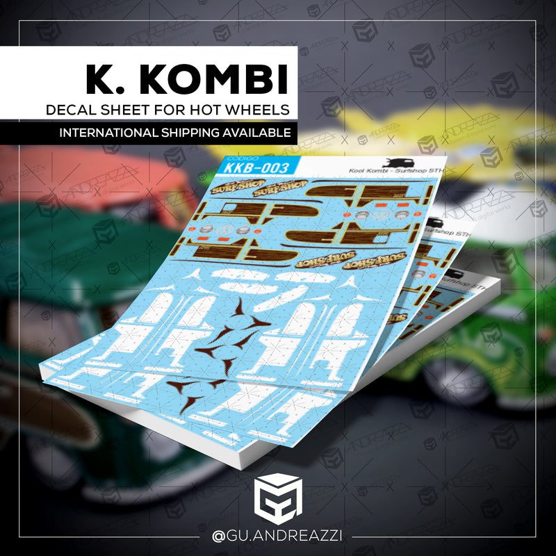 KKB003 - Kool Kombi STH Surf Shop - Decal 1/64 - Andreazzi Custom