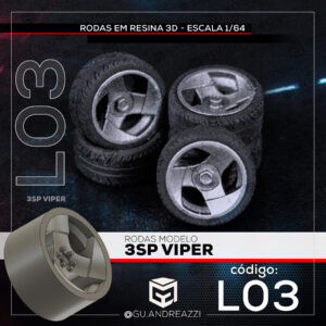 L03 - 3SP Viper - Rodas 3D  para 1/64