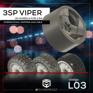 L03 - 3SP Viper - Rodas 3D  para 1/64