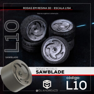 L10 - Sawblade - Rodas 3D  para 1/64