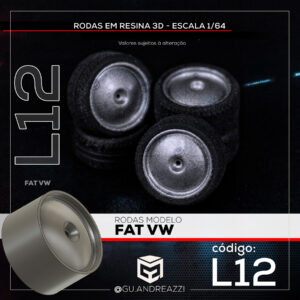 L12 - Fat VW - Rodas 3D  para 1/64
