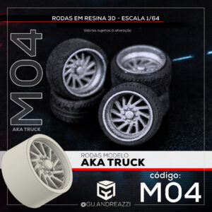 M04 - AKA Truck - Rodas 3D  para 1/64