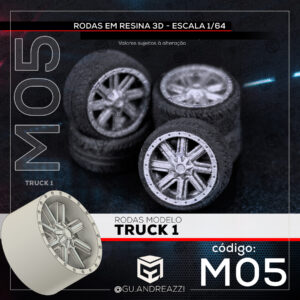 M05 - Truck - Rodas 3D  para 1/64