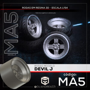 MA5 - Devil J - Rodas 3D  para 1/64