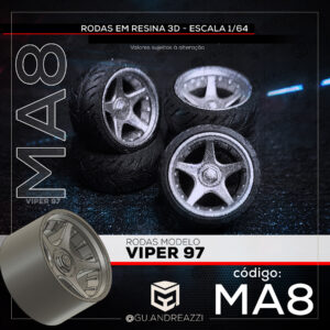 MA8 - Viper97 - Rodas 3D  para 1/64