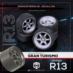 R13 - Gran Turismo - Rodas 3D  para 1/64