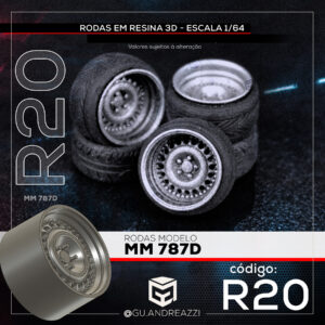 R20 - MM 787D - Rodas 3D  para 1/64