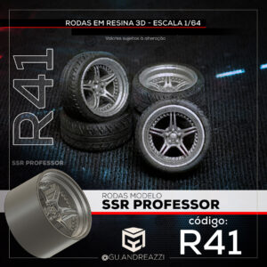 R41 - Professor - Rodas 3D para 1/64
