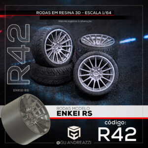 R42 - Enkei RS - Rodas 3D para 1/64