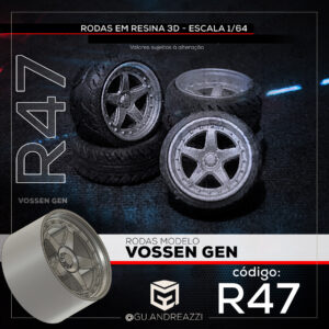 R47 - Vossen Gen - Rodas 3D para 1/64