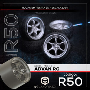 R50 - Advan RG - Rodas 3D para 1/64