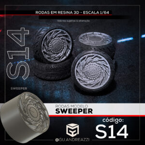 S14 - Sweeper - Rodas 3D para 1/64