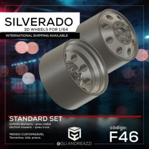 F46 - Fast Silverado - Rodas 3D para 1/64