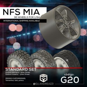 G20 - NFS Mia - Rodas 3D  para 1/64