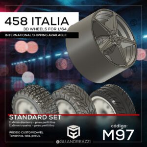 M97 - 458 Italia - Rodas 3D  para 1/64
