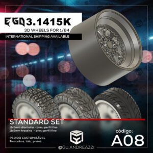 A08 - Ego 3.1415K - Rodas 3D  para 1/64