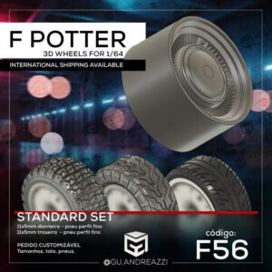 F56 - F Potter - Rodas 3D para 1/64