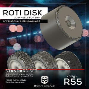 R55 - Roti Disk - Rodas 3D para 1/64
