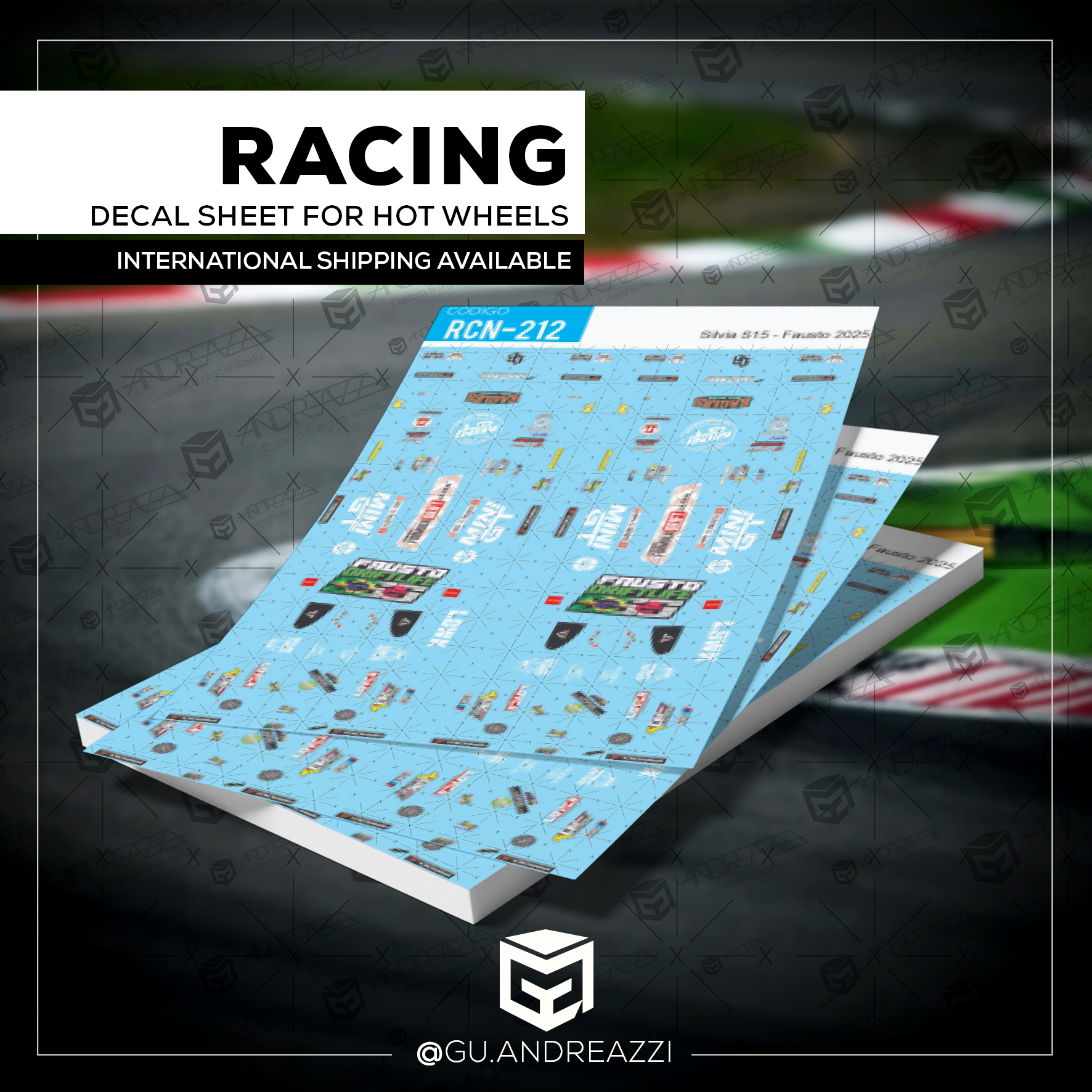 RCN212 - Silvia S15 - Fausto 2025 - Decal 1/64 - Andreazzi Custom