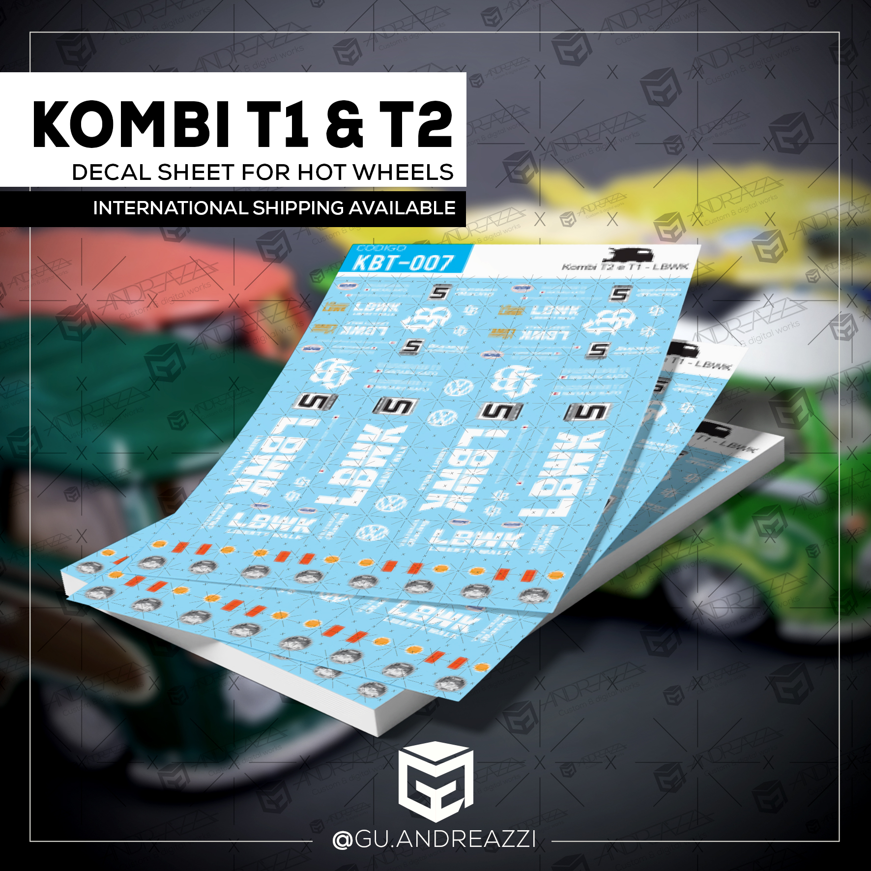 KBT007 - Kombi T2 E T1 - LBWK - Decal 1/64 - Andreazzi Custom Works