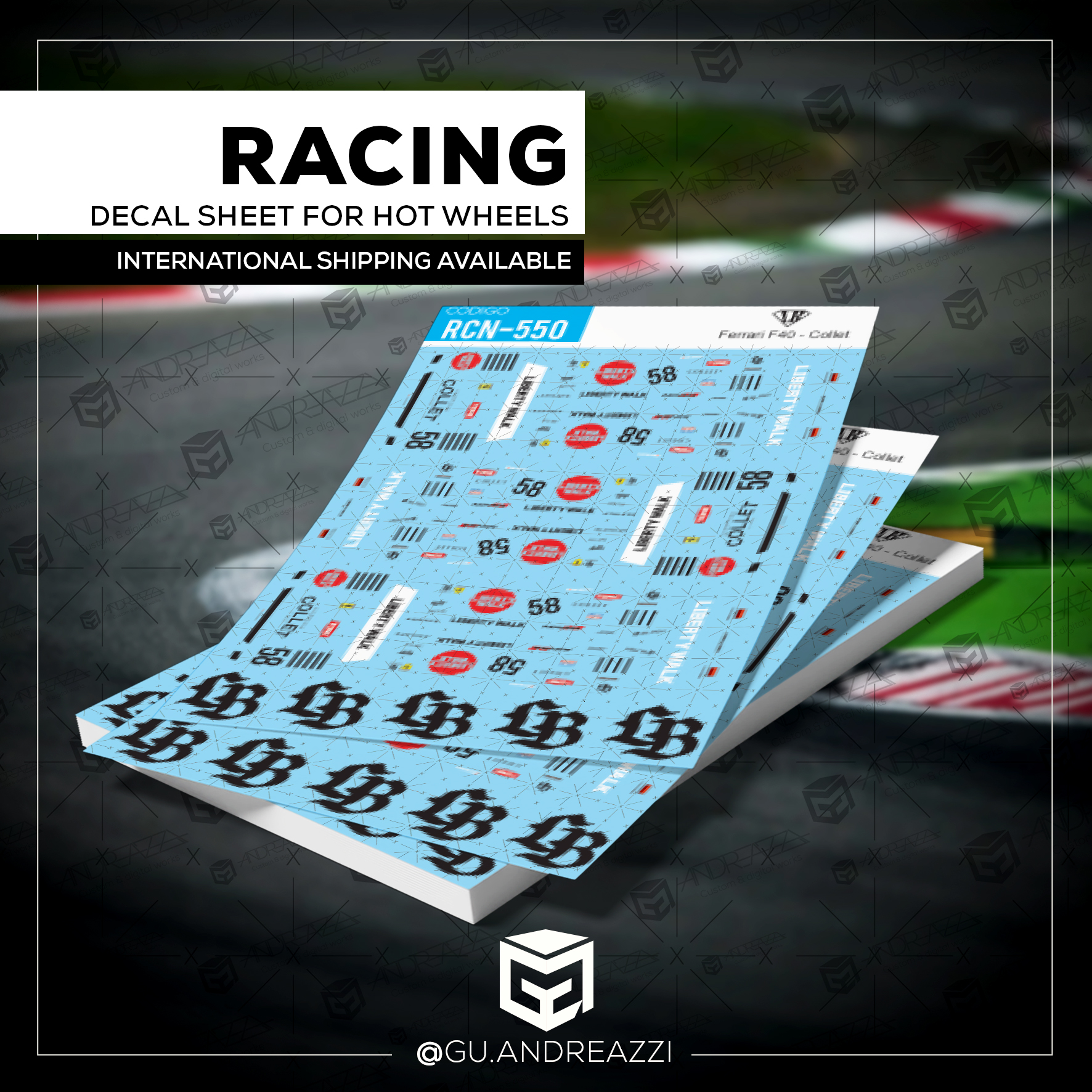 RCN550 - Ferrari F40 Collet - Liberty Walk - Decal 1/64 - Andreazzi ...