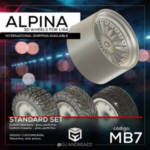 MB7 - Alpina - Rodas 3D  para 1/64