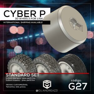 G27 - Cyber P - Rodas 3D  para 1/64