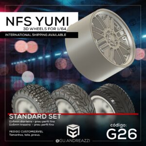 G26 - NFS Yumi - Rodas 3D  para 1/64