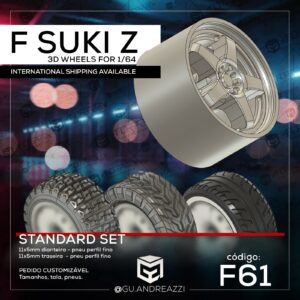 F61 - F Suki Z - Rodas 3D para 1/64