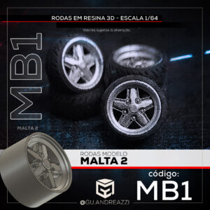 MB1 - Malta 2 - Rodas 3D  para 1/64