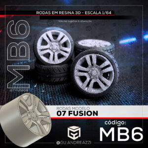 MB6 - 07 Fusion - Rodas 3D para 1/64