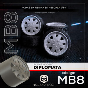 MB8 - Diplomata - Rodas 3D para 1/64