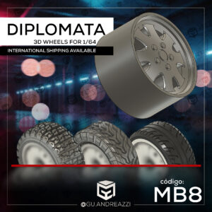 MB8 - Diplomata - Rodas 3D para 1/64