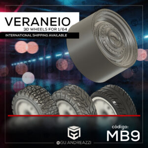 MB9 - Veraneio - Rodas 3D para 1/64