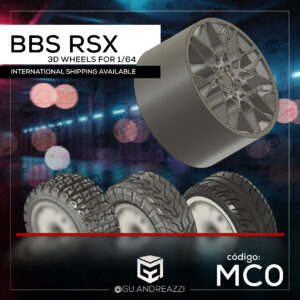 MC0 - BBS RSX - Rodas 3D para 1/64