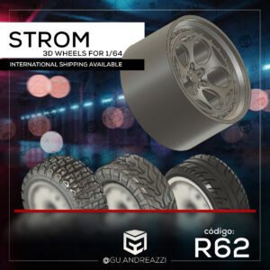 R62 - Strom - Rodas 3D para 1/64