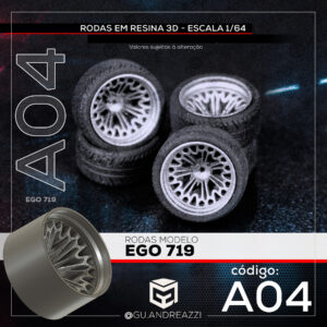 A04 - Ego719 - Rodas 3D  para 1/64