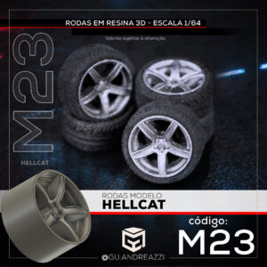 M23 - Hellcat - Rodas 3D  para 1/64