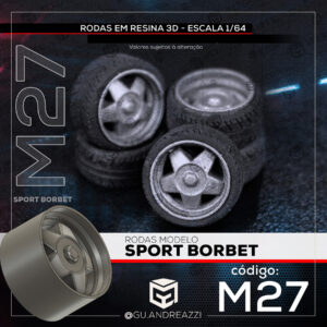 M27 - Sport Borbet - Rodas 3D  para 1/64