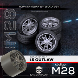 M28 - 15 Outlaw - Rodas 3D  para 1/64