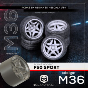 M36 - F50 Sport - Rodas 3D  para 1/64