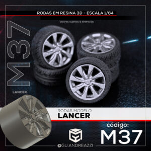 M37 - Lancer - Rodas 3D  para 1/64