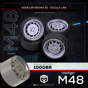 M48 - 1000BR - Rodas 3D  para 1/64