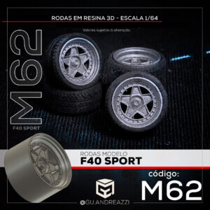 M62 - F40 Sport - Rodas 3D para 1/64