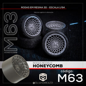 M63 - Honeycomb - Rodas 3D para 1/64