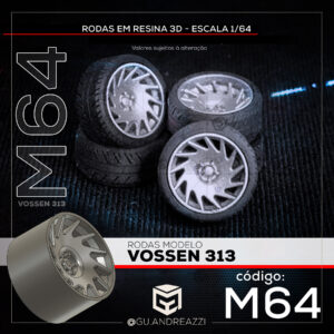 M64 - Vossen 313 - Rodas 3D para 1/64