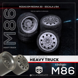 M86 - Heavy Truck - Rodas 3D  para 1/64