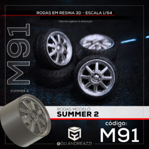 M91 - Summer 2 - Rodas 3D  para 1/64