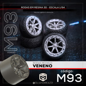 M93 - Veneno - Rodas 3D  para 1/64